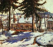Charles Reiffel February Thaw, Silvermine Connecticut USA oil painting reproduction